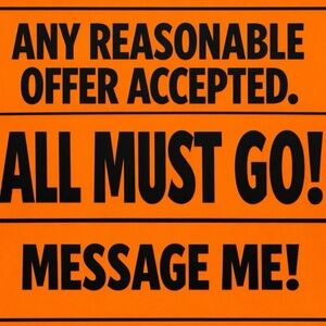 Vibrant Orange Promotional Sign for Retail